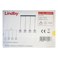 Lindby - Подвесная люстра JOSIPA 4xG9/33W/230V