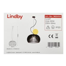 Lindby - Подвесная люстра JURSA 1xE27/60W/230V