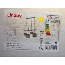 Lindby - Подвесная люстра RUKAIA 4xE27/42W/230V