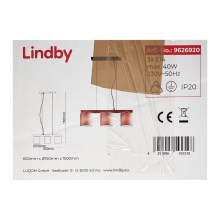 Lindby - Подвесная люстра THALINE 3xE14/40W/230V