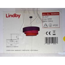Lindby - Підвісна люстра MELIA 3xE27/60W/230V
