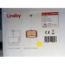 Lindby - Підвісна люстра NICA 1xE27/60W/230V