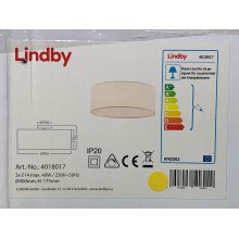 Lindby - Стельовий світильник HENRIKA 3xE14/40W/230V білий
