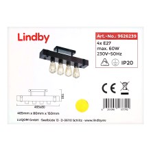 Lindby - Стельовий світильник MICHAELA 4xE27/60W/230V