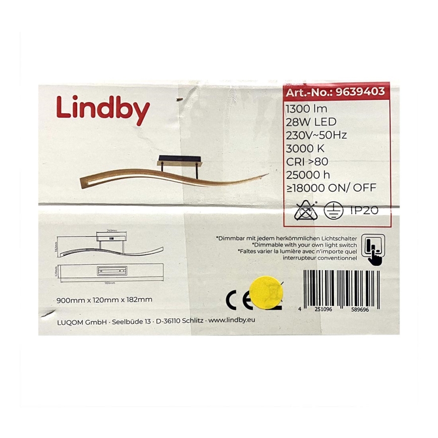 Lindby - Светодиодная припотолочная люстра с регулированием яркости LARISA LED/28W/230V