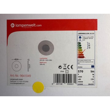 Lindby - Светодиодный потолочный светильник TARJA LED/6W/230V IP44