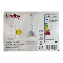 Lindby - Светодиодная подвесная RGB-люстра с регулированием яркости CAROLLE LED/10W/230V + пульт ДУ