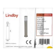 Lindby - Светодиодная уличная лампа BELEN LED/4,1W/230V IP44