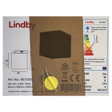 Lindby - Светодиодный настенный светильник QUASO LED/4W/230V бетон