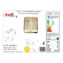 Lindby - Светодиодный настенный светильник QUENTIN LED/5W/230V