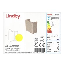Lindby - Светодиодный настенный светильник YVA 2xLED/2,4W/230V