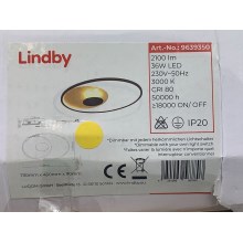 Lindby - Светодиодный потолочный светильник с регулированием яркости FEIVAL LED/36W/230V