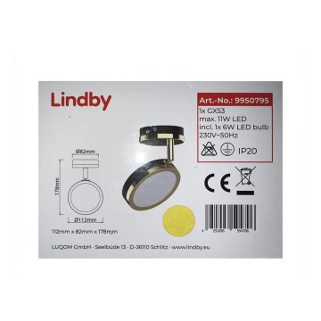Lindby - Світлодіодний точковий світильник 1xGX53/6W/230V