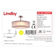 Lindby - Світлодіодна люстра на штанзі з регулюванням яскравості PIKKA 3xLED/12W/230V