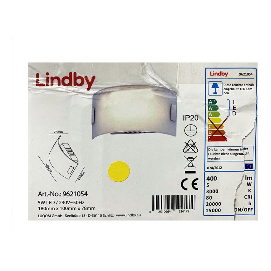 Lindby - Світлодіодний настінний світильник GISELA LED/5W/230V