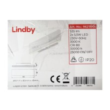 Lindby - Світлодіодний настінний світильник IGNAZIA 2xLED/5,5W/230V