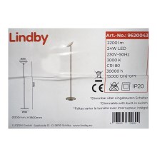 Lindby - Світлодіодний сенсорний торшер з регулюванням яскравості MALEA LED/24W/230V