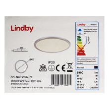 Lindby - Світлодіодний стельовий світильник LEONTA LED/20W/230V
