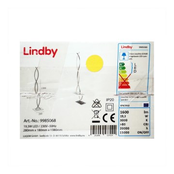 Lindby - Світлодіодний торшер BOBI LED/24W/230V