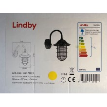Lindby - Уличная настенная лампа NAILA 1xE27/60W/230V IP44