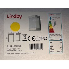 Lindby - Вуличний світлодіодний настінний світильник SEVERINA LED/7W/230V IP44