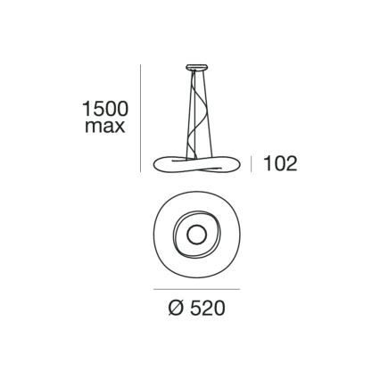 Linea Light 8005 - Світлодіодна підвісна люстра з регулюванням яскравості MR. MAGOO LED/23W/230V діаметр 52 см
