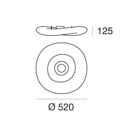 Linea Light 8006 - Светодиодный потолочный светильник с регулированием яркости MR. MAGOO LED/23W/230V диаметр 52 см