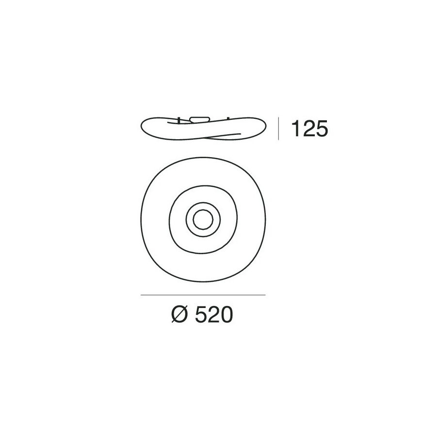 Linea Light 8006 - Світлодіодний стельовий світильник з регулюванням яскравості MR. MAGOO LED/23W/230V діаметр 52 см