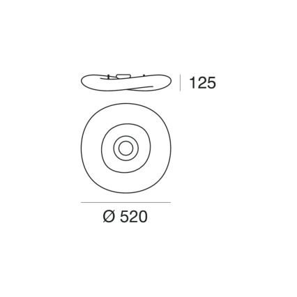 Linea Light 8006 - Світлодіодний стельовий світильник з регулюванням яскравості MR. MAGOO LED/23W/230V діаметр 52 см