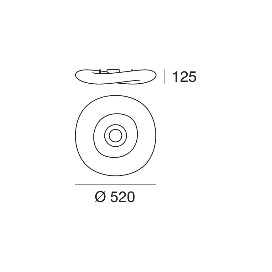 Linea Light 8006 - Світлодіодний стельовий світильник з регулюванням яскравості MR. MAGOO LED/23W/230V діаметр 52 см