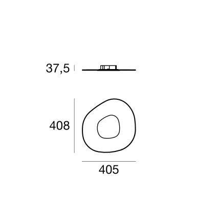 Linea Light 90345 - Светодиодный потолочный светильник ANTIGUA LED/19W/230V 40,8 см CRI 90 белый