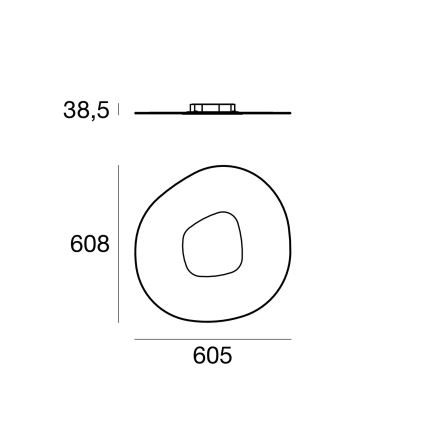 Linea Light 90346 - Стельовий LED світильник ANTIGUA LED/38W/230V 60,8 см CRI 90 білий