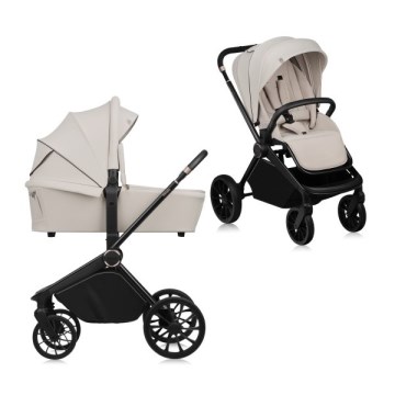 Lionelo - 2 în 1 cărucior combinat MIKA PLUS Sand Bej