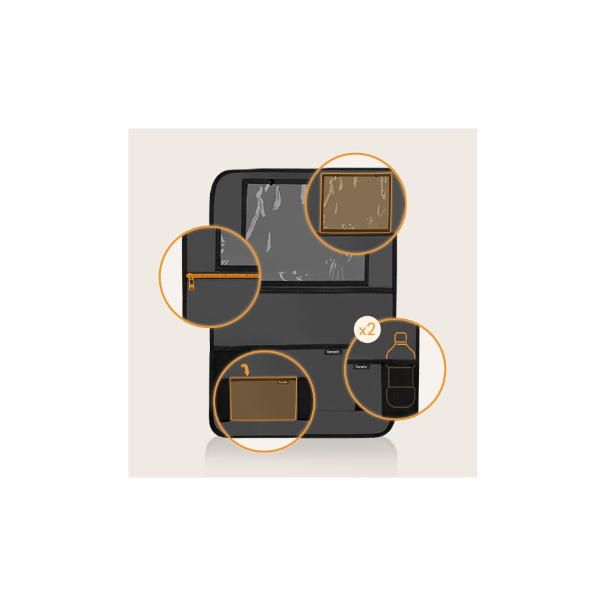 Lionelo - Автомобильный органайзер SEAT ORGANIZER серый