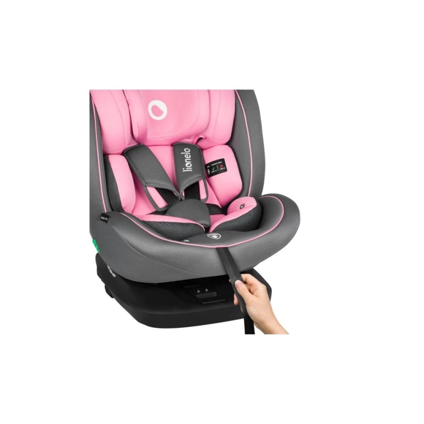 Lionelo - Автокресло BASTIAAN i-Size 40-150 см серый/розовый