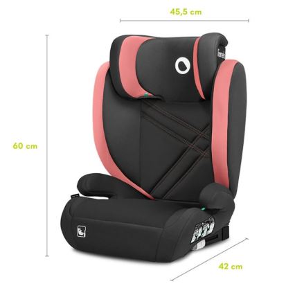 Lionelo - Автокресло HUGO i-Size 100-150 см черный/розовый