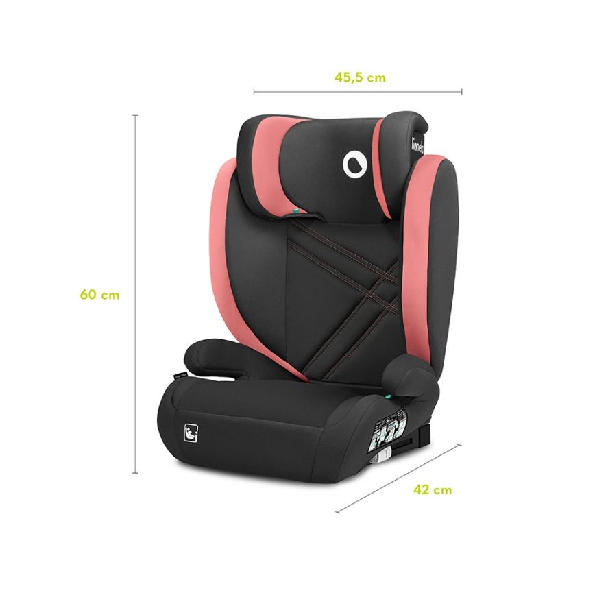 Lionelo - Автокресло HUGO i-Size 100-150 см черный/розовый
