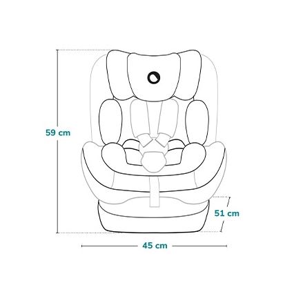 Lionelo - Автокресло IZZY i-Size 40-150 см черно-серый