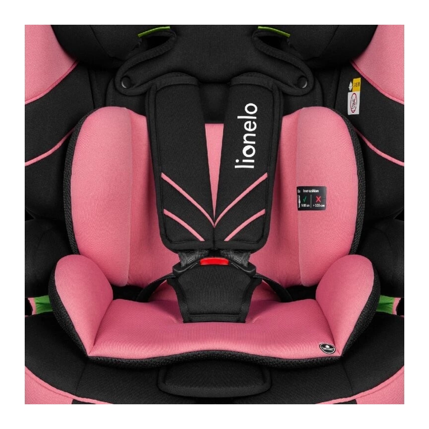 Lionelo - Автокресло LEVI ONE i-Size 76-150 см черный/розовый