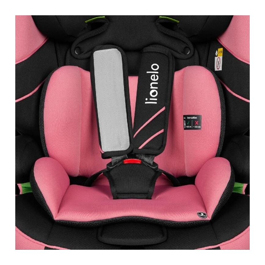 Lionelo - Автокресло LEVI ONE i-Size 76-150 см черный/розовый