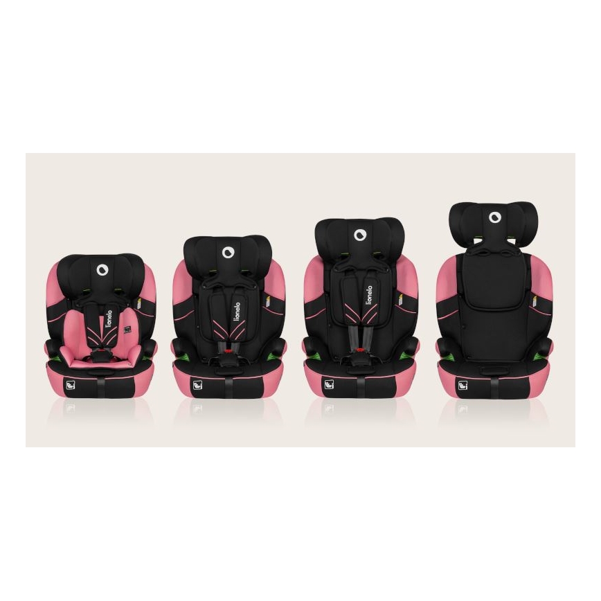 Lionelo - Автокресло LEVI ONE i-Size 76-150 см черный/розовый