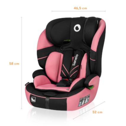 Lionelo - Автокресло LEVI ONE i-Size 76-150 см черный/розовый