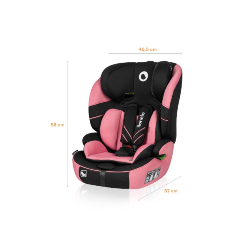 Lionelo - Автокресло LEVI ONE i-Size 76-150 см черный/розовый