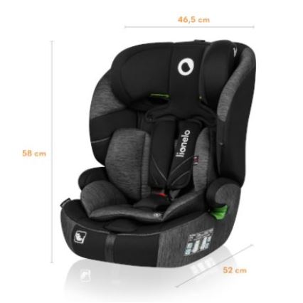 Lionelo - Автокресло LEVI ONE i-Size 76-150 см черный/серый