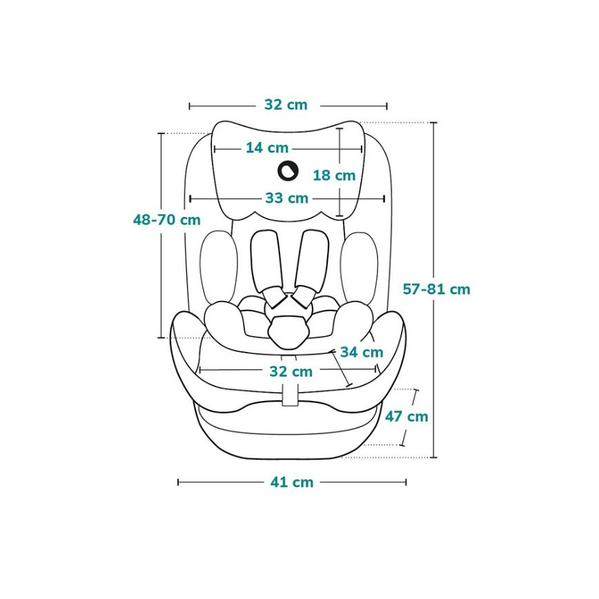 Lionelo - автокресло NEAL i-Size 100-150 см бирюзово-зелёный