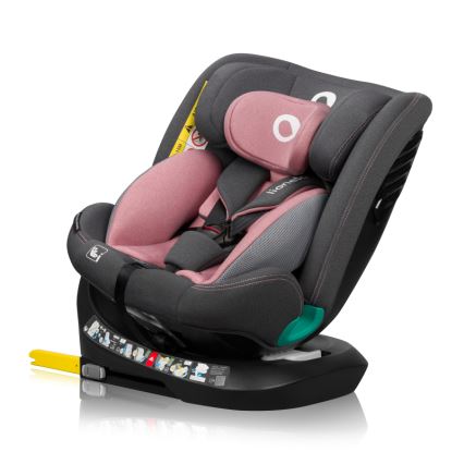 Lionelo - Поворотное автокресло с базой BASTIAAN ONE i-Size 40-150 см Pink Rose