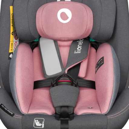 Lionelo - Поворотное автокресло с базой BASTIAAN ONE i-Size 40-150 см Pink Rose