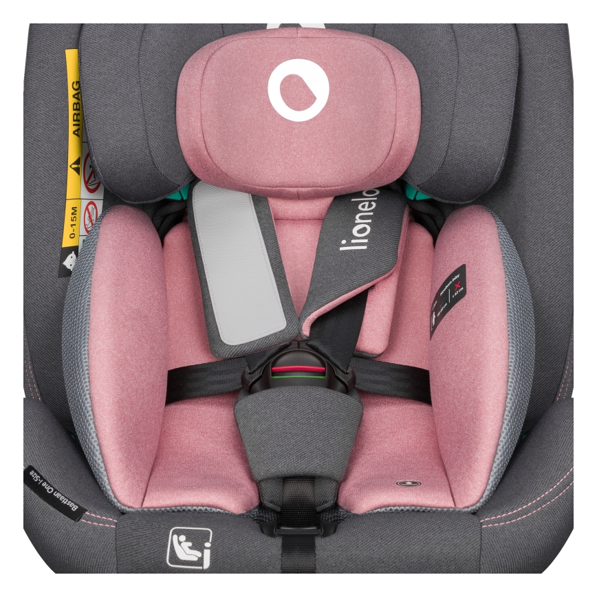 Lionelo - Поворотное автокресло с базой BASTIAAN ONE i-Size 40-150 см Pink Rose