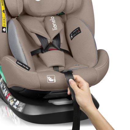 Lionelo - Автокресло с поворотной базой BASTIAAN ONE i-Size 40-150 см, песочно-бежевое
