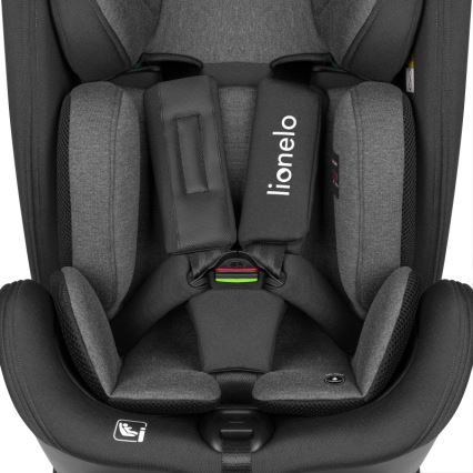 Lionelo - автокресло с базой, поворотное HARPER i-Size 76-150 см черный карбон